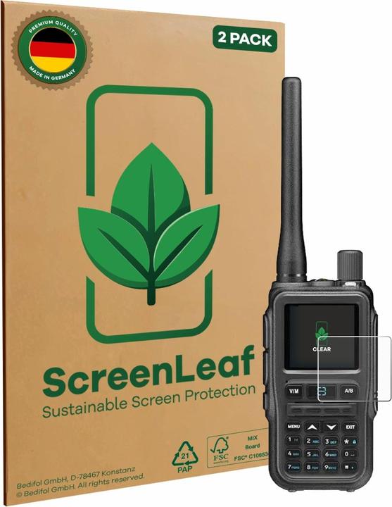 ScreenLeaf Pellicola protettiva, Proteggi Schermo Sostenibili, Clear, Antigraffio