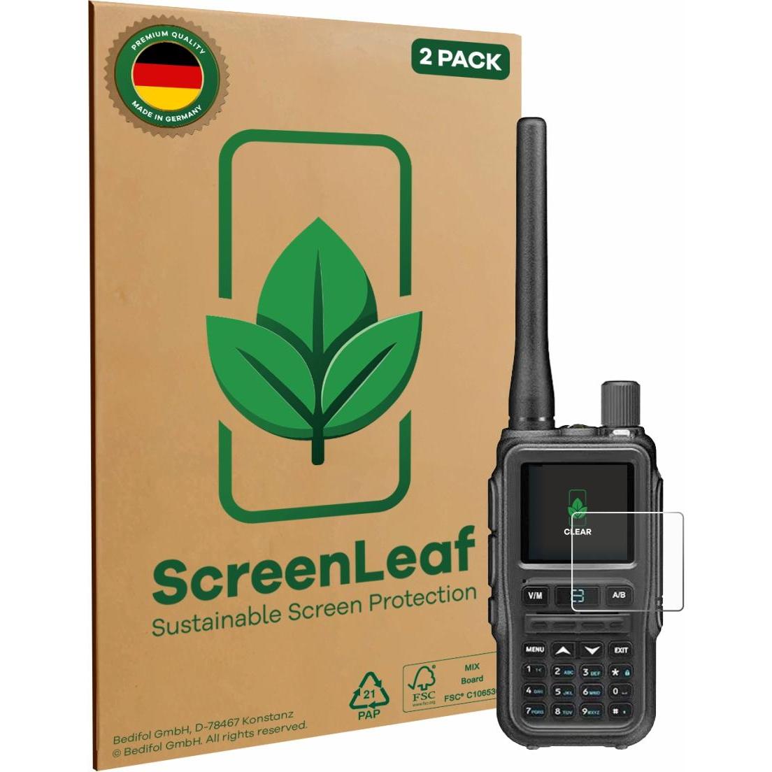 ScreenLeaf Pellicola protettiva, Proteggi Schermo Sostenibili, Clear, Antigraffio, Pellicola protettiva