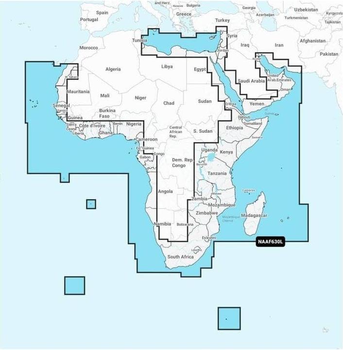 Navionics Navigationskarte + large sd - Afrika - Mittlerer Osten platinum