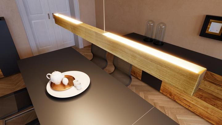 Produktbild kln.swiss Holz Pendelleuchte Fossa - Eiche (76 lm)