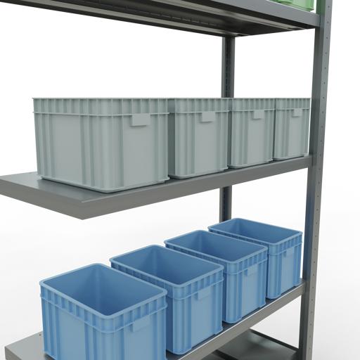 Immagine prodotto Schulte Lagertechnik MULTIplus250 sistema di alloggiamento aggiuntivo senza bulloni con bulloni di lunghezza