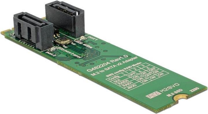 Produktbild Delock M.2 zu 2xSATA Adapter mit RAID