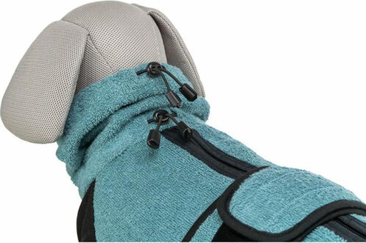 Actual product image Trixie Badjas / Huisoverall Badstof Petrol - 46 Cm (M, Dog bathrobe, Dog overalls)