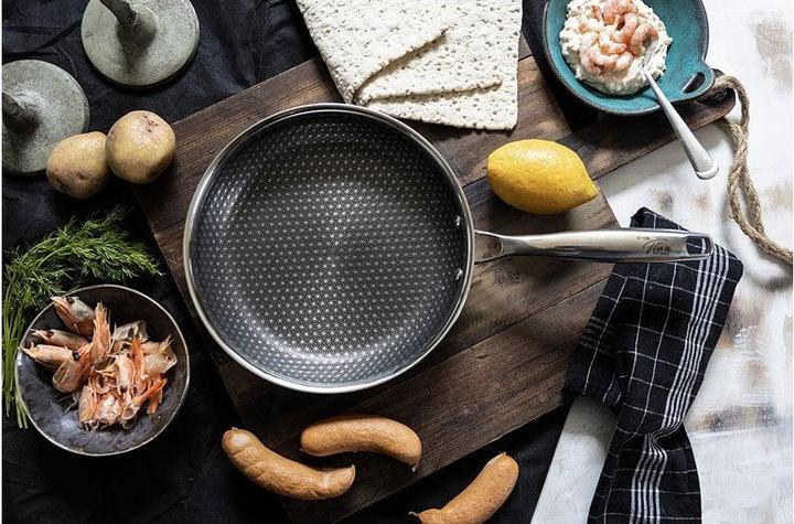 Actual product image Satake Ceramic Fusion Frying Pan, 24 cm (Frying pan, Stainless steel, 24 x 5 cm)