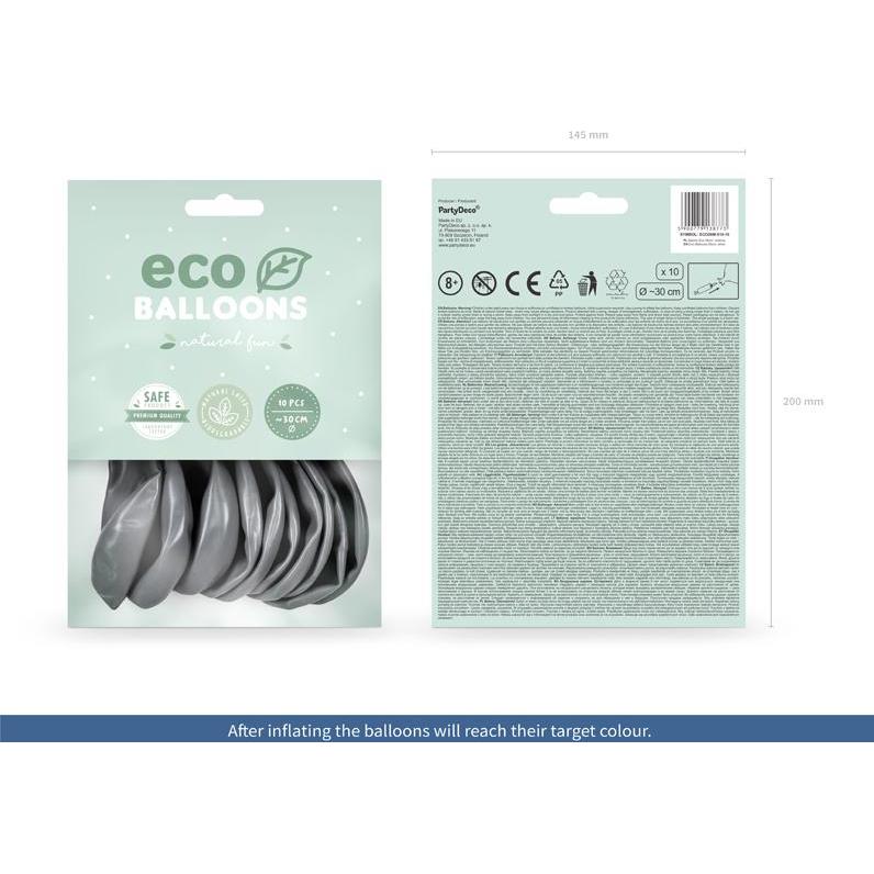 Thumbnail - Partydeco Eco Ballons Silber metallic