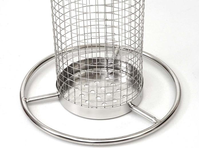 Produktbild Mendler Vogelfutterstation HWC-G90, Futterspender Futtersäule, Edelstahl 27cm
