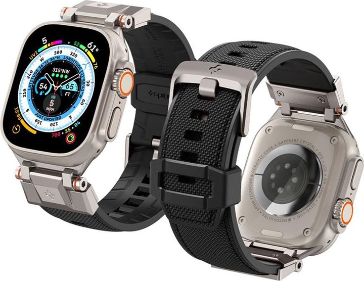 Actual product image Spigen Dura Pro Armor (35 mm, Thermoplastic polyurethane (TPU), Nylon, Watch Series 7 (45mm), Watch Series 7 (44 mm), Watch Series 3 42mm)