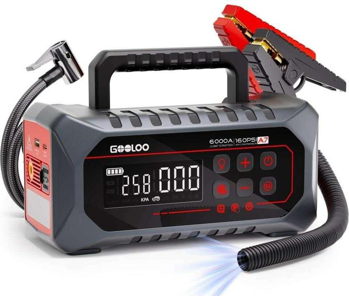 Gooloo A7 Jump-Starter/Luft-Kompressor (6000 A)