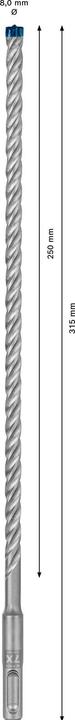 Actual product image Bosch Professional Zubehör EXPERT SDS plus-7X hammer drill, 8 x 250 x 315 mm (8 millimetres)