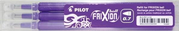 Produktbild Magni Pen 2261008B3 - Ersatzminen Tintenroller Frixion Ball, Stärke 0,7 mm, violett, radierbar, 3 St (3 Stk., Violett, 0.40 mm)