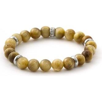 Beneto, Armschmuck, Beaded bracelet made of solar tiger eye MINK109 / 17