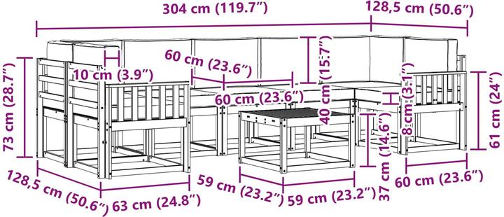 Produktbild vidaXL Outdoor-Sofagarnitur