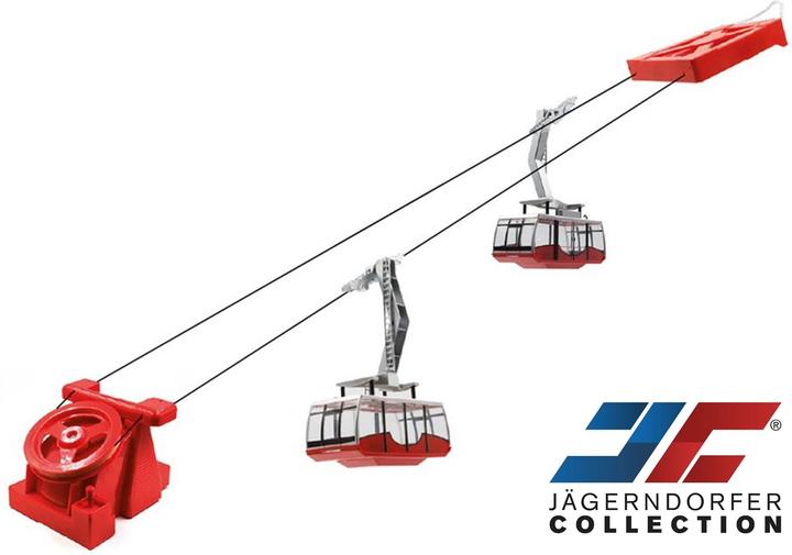 Image du produit Jägerndorfer Téléphérique à va-et-vient 2 nacelles électrique rouge 1:32