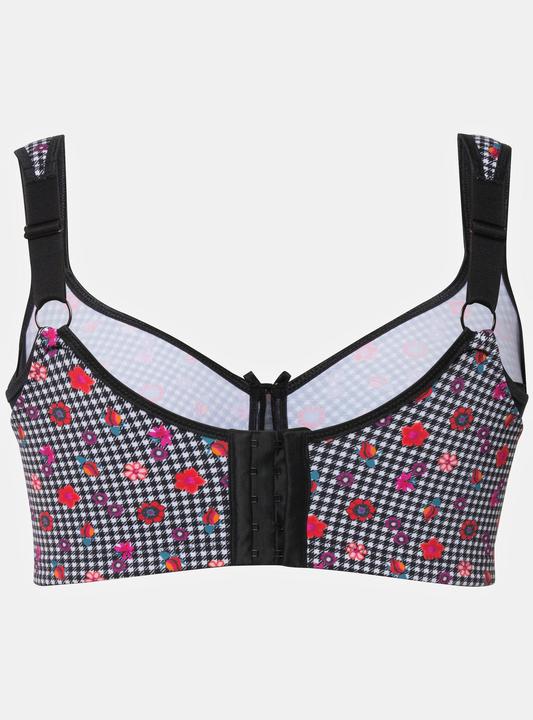 Actual product image Ulla Popken Houndstooth Wirefree Relief Bra (100 C)