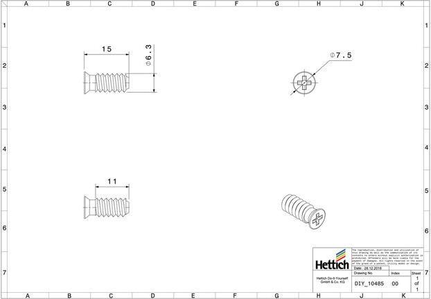 Produktbild Hettich Direktbefestigungsschraube (20 Stk.)