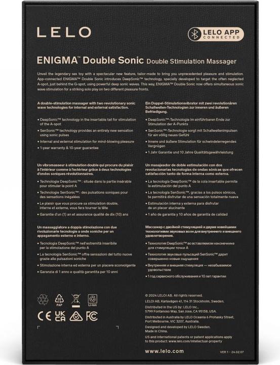 Actual product image LELO Enigma Double Sonic