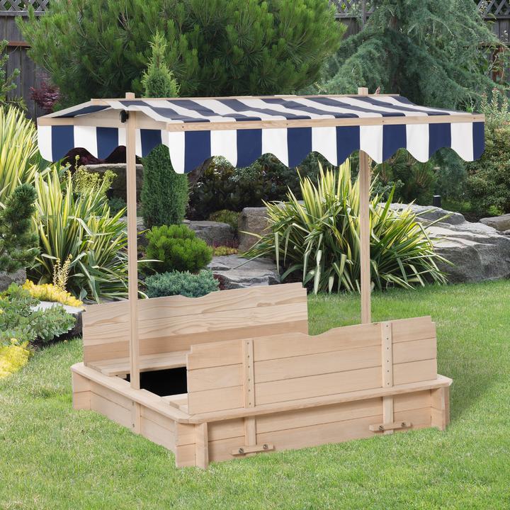 Actual product image Outsunny Sandpit with adjustable roof