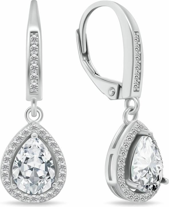 Immagine prodotto Brilio Silver - Sparkling silver earrings with clear zircons EA1192W (Argento)
