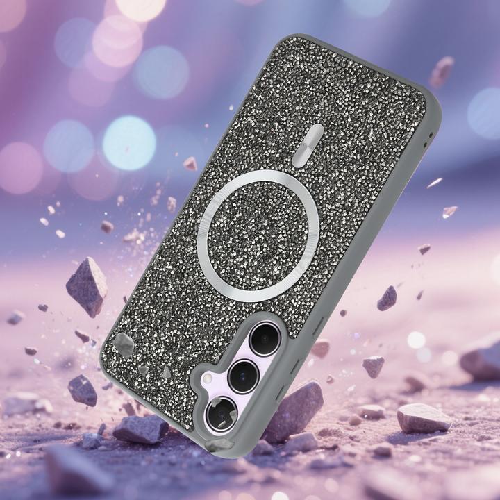 Produktbild Cadorabo Samsung Galaxy A55 5G Hülle kompatibel mit MagSafe Glitzer Case (Samsung Galaxy A55)