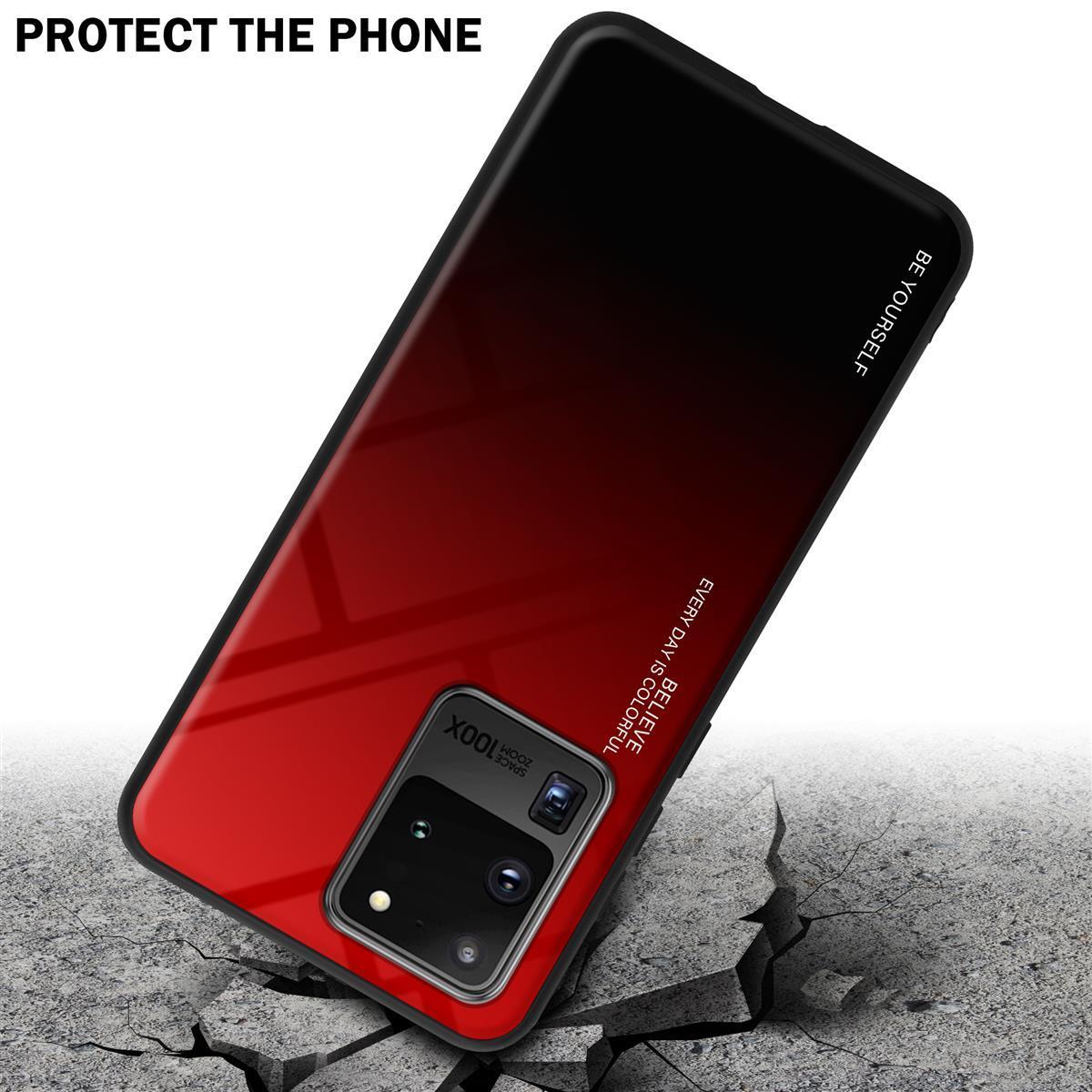 Thumbnail - Cadorabo TPU 2 Farben Glas Cover (Samsung Galaxy S20 Ultra), Smartphone Hülle, Schwarz