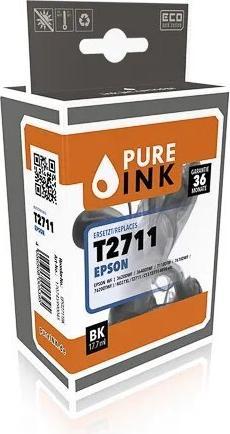 Pure Ink EPST2711BK PI EPSON T2711 WF Ink black HC rebuilt 1100pages Chip 17,7ml (FC)