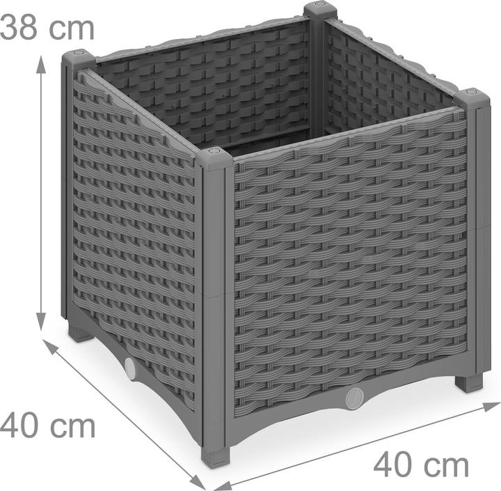 Actual product image Relaxdays Pflanzkübel (40 x 40 x 38 cm)