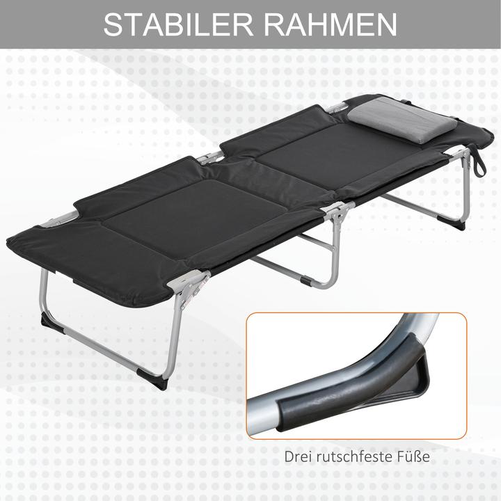 Actual product image Outsunny Camping bed with non-slip feet