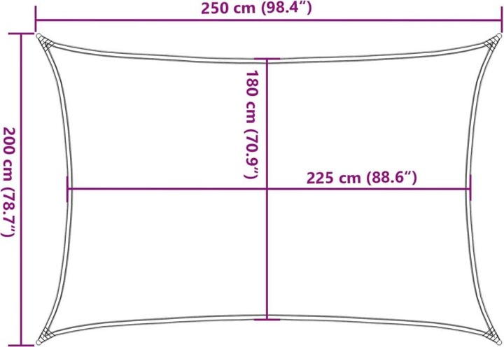 Actual product image VidaXL Sonnensegel (200 x 250 cm)