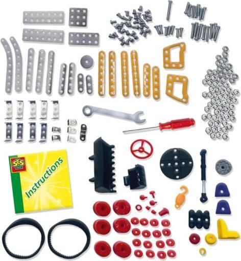 Actual product image Ses Creative - Metall - Baufahrzeuge 3-1 Konstruktionsset - Kreatives Bauset für Kinder - Kran, Bagg