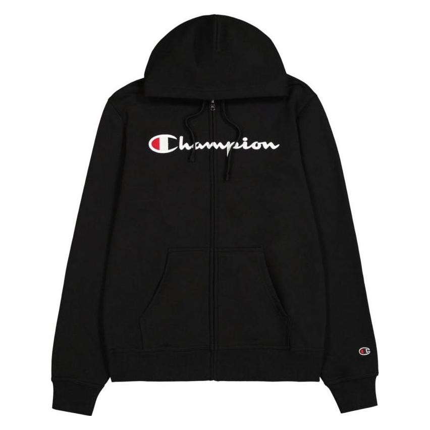 Champion, Herren, Pullover, Bluza Męska Full Zip Hoodie Czarna 220255 KK001 M, Schwarz, (M)