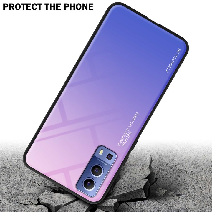 Productafbeelding Cadorabo TPU 2 Kleuren Glazen Hoesje (Vivo Y72 5G, Vivo Y52s 5G)