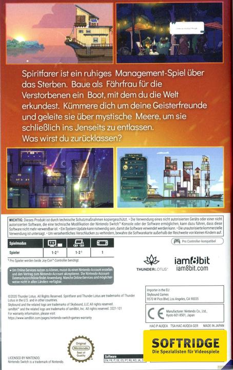 Actual product image Skybound Spiritfarer (Switch, DE)