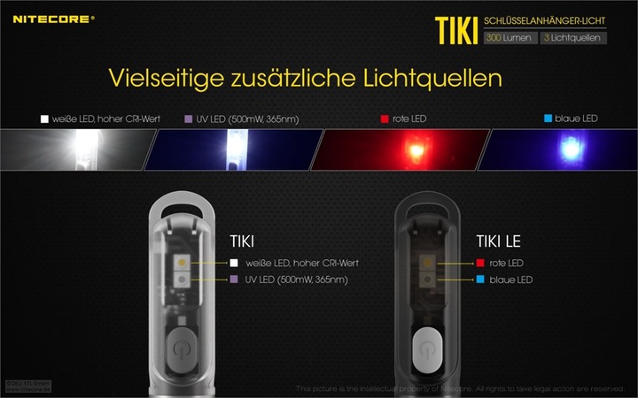 Produktbild Nitecore TIKI LE - 300 Lumen (5.50 cm, 300 lm)