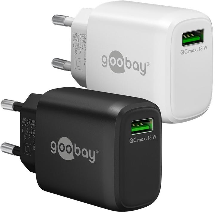 Actual product image Goobay USB A Quick Charger QC 3.0 (18 W)