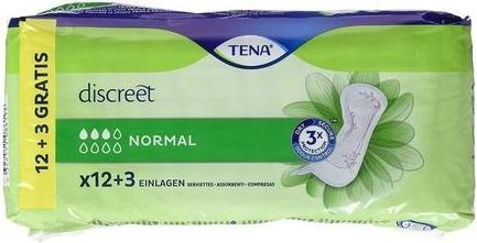 Actual product image Tena DISCREET normal incontinence compress 15 u (15 x, Regular)