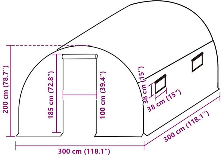Immagine prodotto vidaXL Gewächshaus Ersatzabdeckung