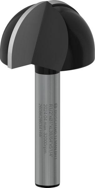 Actual product image Bosch Professional Zubehör Fillet cutter, 1/4-inch, R1 12.7 mm, D 25.4 mm, L 15.6 mm, G 49 mm