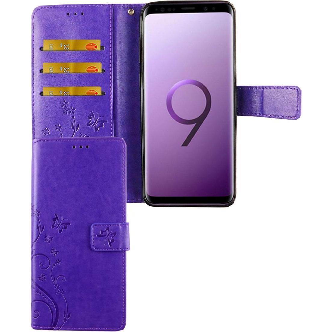 Thumbnail - König Design Hülle Handy Schutz für Samsung Galaxy S9 Plus Case Cover Tasche Wallet Etui Neu (Samsung Galaxy S9+), Smart...