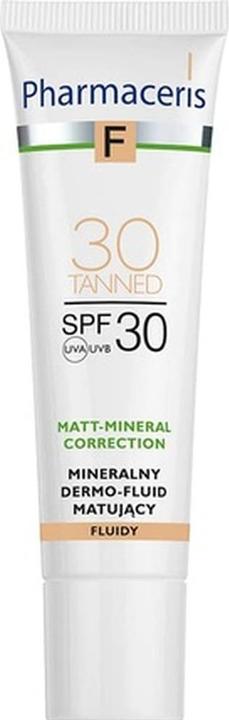 Actual product image Pharmaceris F, Mineral Dermo -mattifying Flid, SPF 30, tanned 30, 30 ml - Expiry date: 30.9.2023