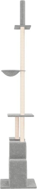 Actual product image VidaXL Kratzbaum Deckenhoch Hellgrau 250,5-276,5cm Katzenbaum Katzenkratzbaum (276.50 cm, Light grey)