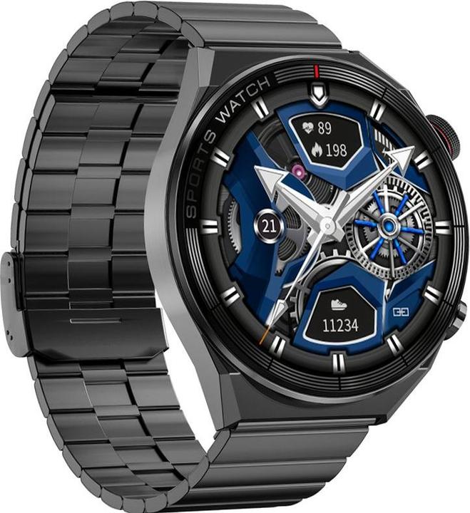 Productafbeelding RNCE99-2 Zwart-Zwart + Zwart Siliconen Bandje (47 mm)