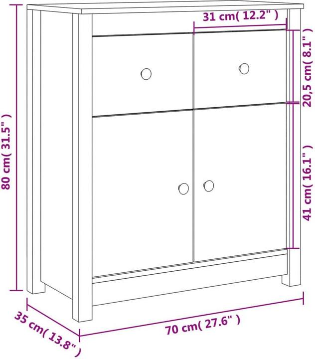 Image du produit VidaXL Nio (70 x 35 x 80 cm)