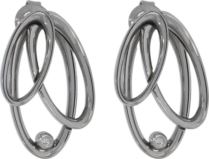 Image du produit Xen Boucles d'oreilles élément de design avec brillant 0,02 ct. TW/SI (Acier inoxydable)