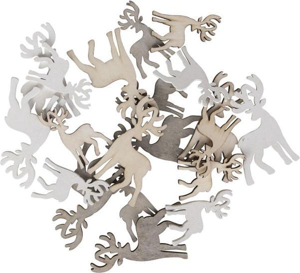 MICA Living Streudeko Rentiere - ca. 5 / 7 x 0,3 cm - 20 Stück (20 Stück)