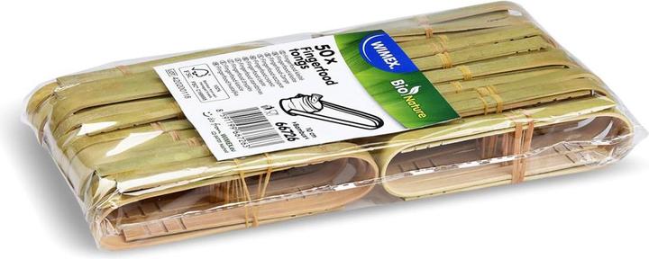 Actual product image Wimex.eu Bamboo finger food tongs 10cm - 50 pieces (50 x)