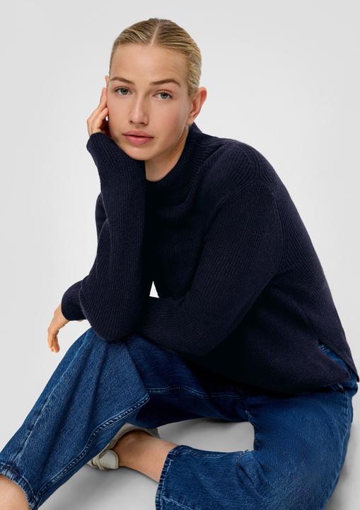 Produktbild s.Oliver Strickpullover Strickpullover mit Stehkragen (34)