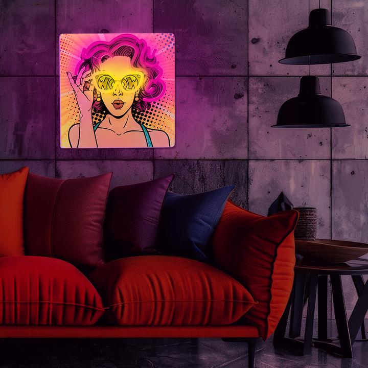 Immagine prodotto Forever Light Neon ART LED POWER WOMAN giallo-viola FLA02