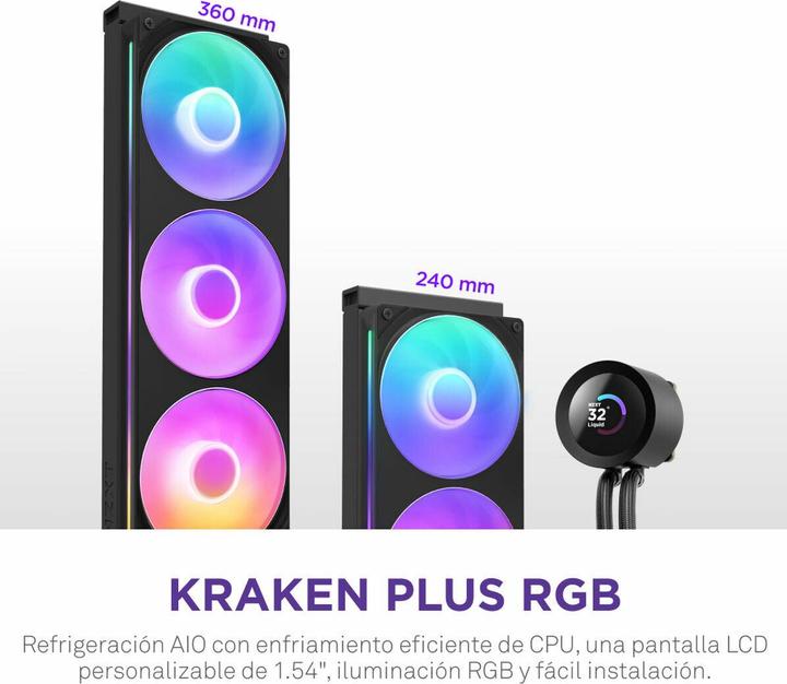 Actual product image NZXT Kraken Plus RGB 240 (schwarz)