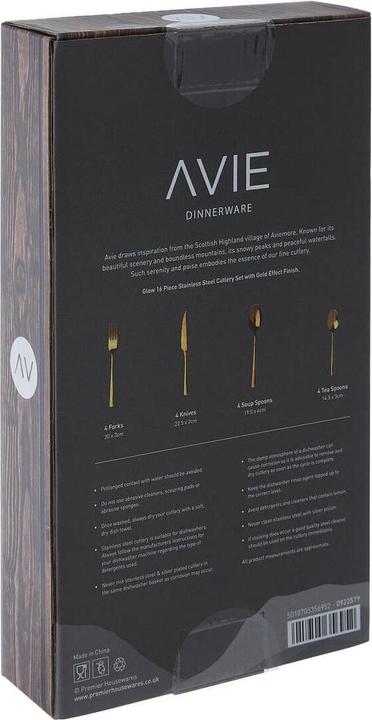 Immagine prodotto Fifty five south Set di posate Avie Glow Gold - 16 pezzi (16 pz., Set di posate)