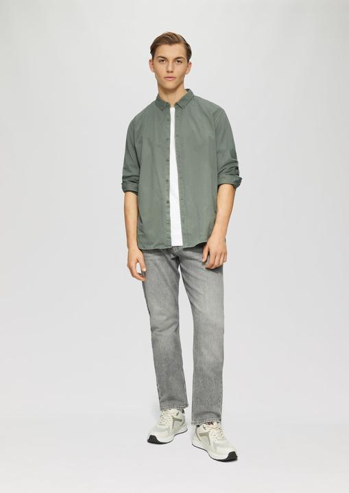 Immagine prodotto S.Oliver Hemd Regular Fit: Gewaschenes Twillhemd mit Logostickerei (L)